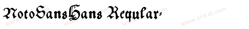 NotoSansHans Reqular字体转换